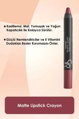 Matte Lipstick Crayon No:11 Natural Pink - Mat Kalem Ruj