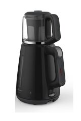 Ar3061 Çaycı Siyah 1700 W Cam Demlikli Çay Makinesi 833810