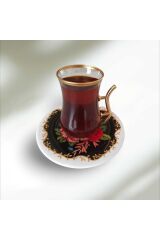 12 Parça Altın Yaldızlı Çay Seti Özel Seri 10