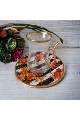12 Parça Altın Yaldızlı Çay Seti Özel Seri 01