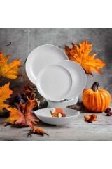 6'lı 25 Cm Pampille Servis Tabağı Beyaz