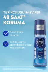 Men Erkek Pump Sprey Deodorant Fresh Active 75ml, Ter Ve Ter Kokusuna Karşı 48 Saat Koruma