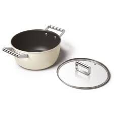 Smeg Cookware 50's Style CKFC2411CRM Tencere 24 cm Krem