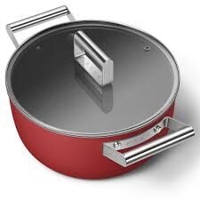 Smeg Cookware 50's Style CKFC2611RDM Tencere 26 cm Kırmızı