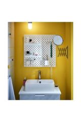 Çift Taraflı Büyüteçli Akordiyon Banyo Aynası Makyaj Tıraş Aynası Bir Taraf 2.5 Defa Büyük Gösterir