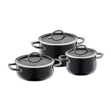 WMF Fusiontec Compact 3'lü Tencere Seti Siyah