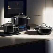 WMF Fusiontec Compact 3'lü Tencere Seti Siyah