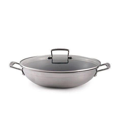 Le Creuset Wok Magnetik Paslanmaz Çelik 30 cm