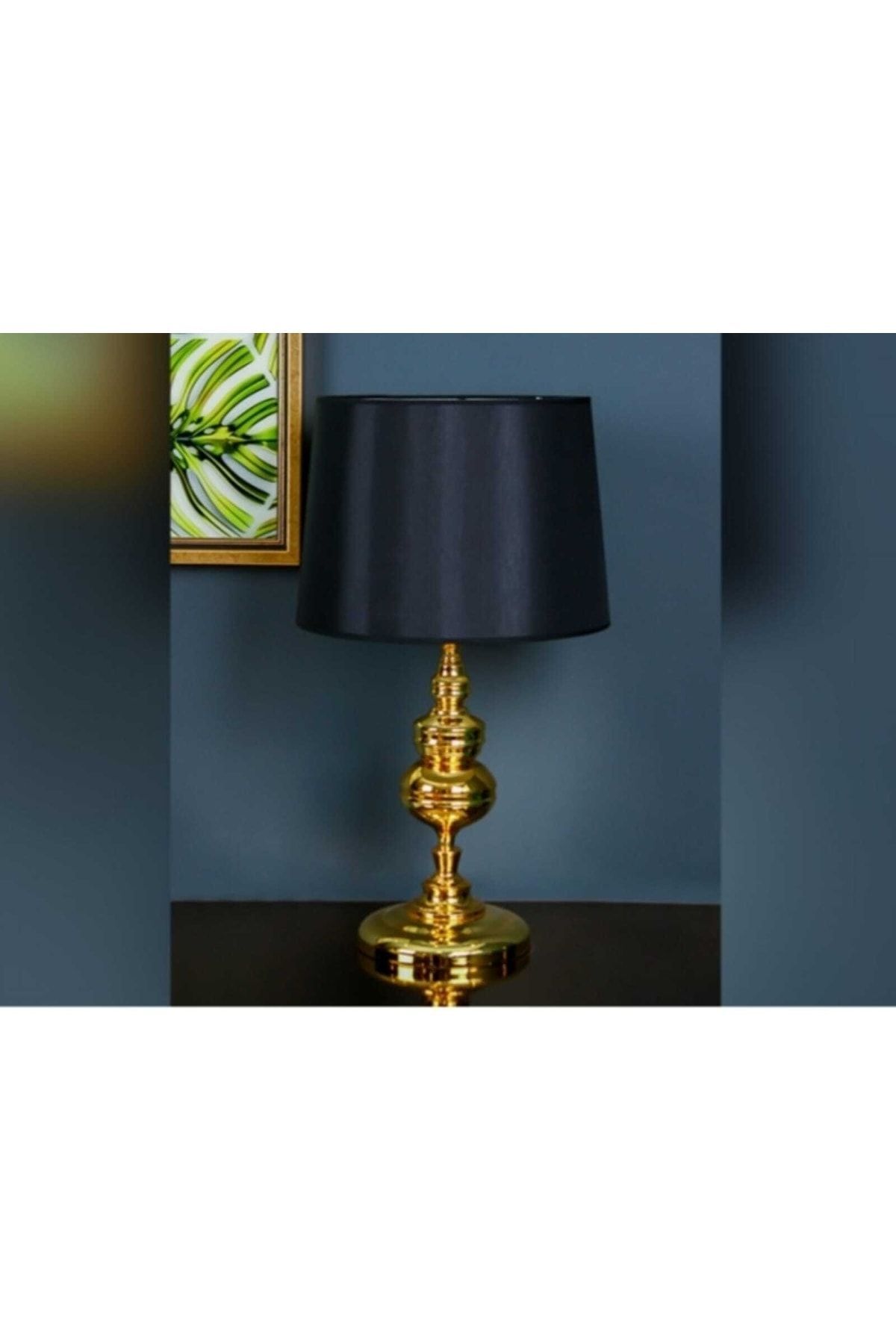 Rimini Metal Ayaklı Abajur Gold 35x35x60 Cm