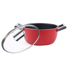 Smeg Cookware 50's Style CKFC2411RDM Tencere 24 cm Kırmızı