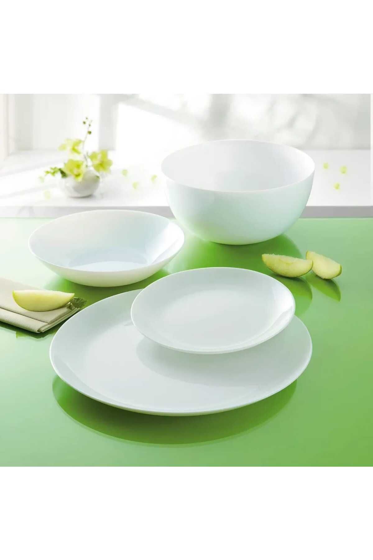 Diwali Pasta Tabağı Beyaz 6'lı 19cm