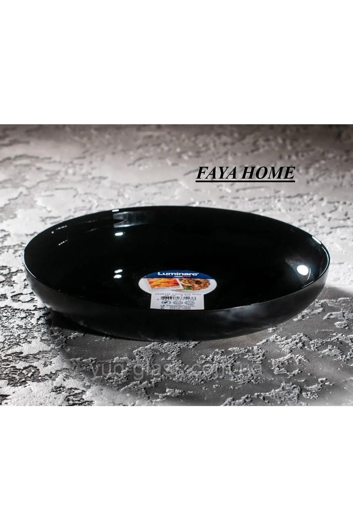 Faya Home Asiette Mezze Siyah Servis Tabağı 21 Cm- 2 Li