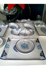 27 Parça 6 Kişilik Blue Kahvaltı Takımı