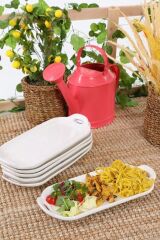 2'li 36 Cm White Servis Sunum Tabağı