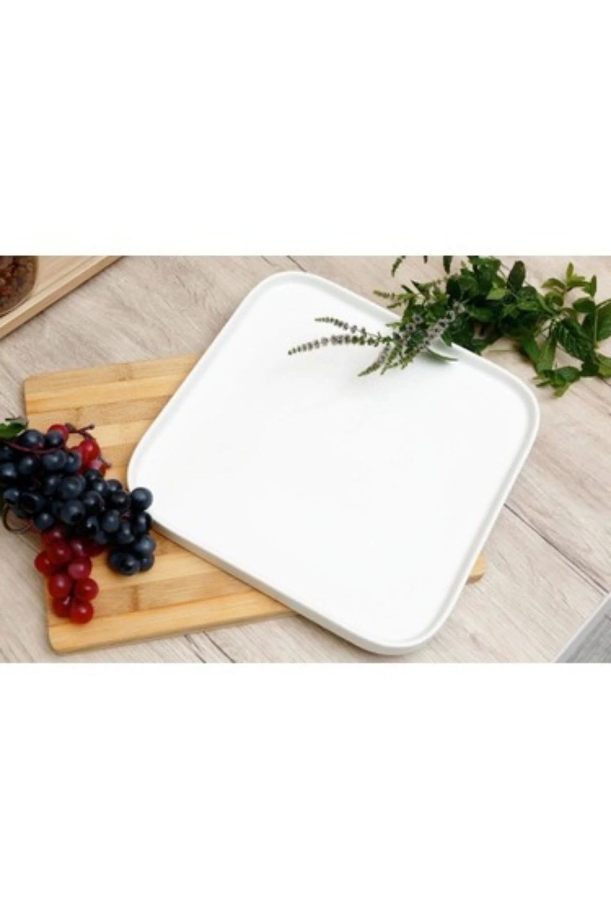 6 Kişilik Kare Sweet 20 Cm Pasta Tabağı
