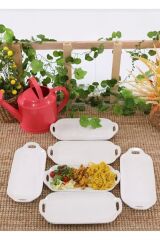6 Kişilik 36 Cm White Servis Sunum Tabağı